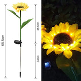Solar Powered Sunflower LED Light
