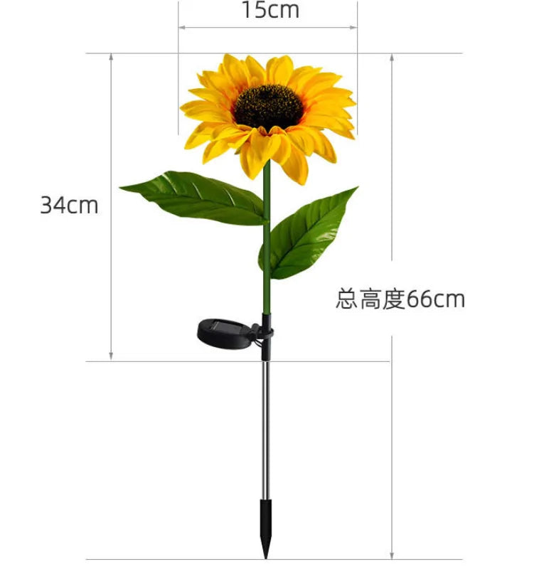 Solar Powered Sunflower LED Light